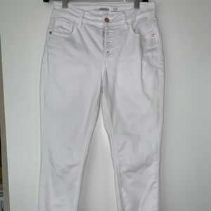Old navy high rise rockstar white denim jeans